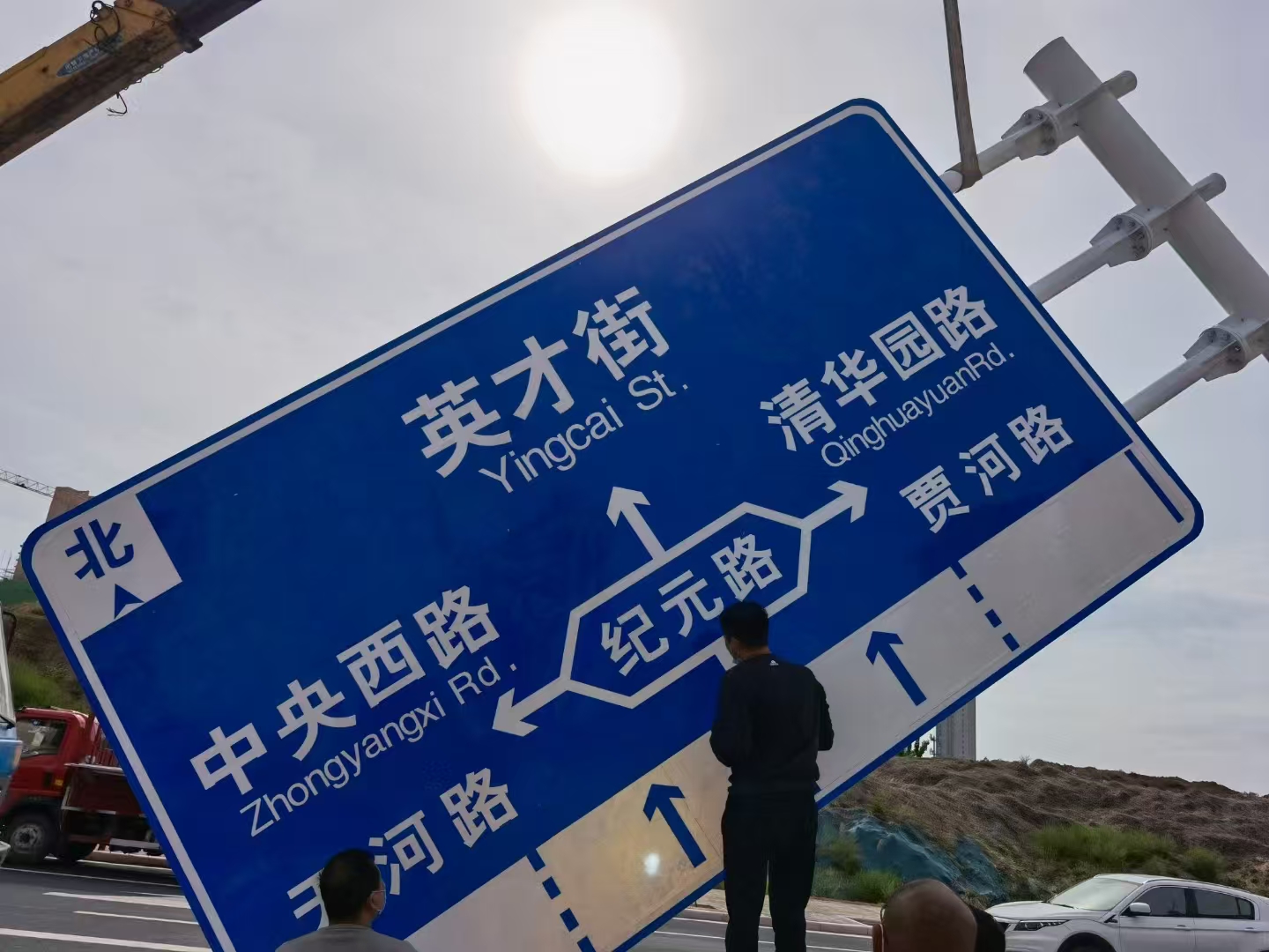 中卫市道路标志牌高速龙门架 - 方案